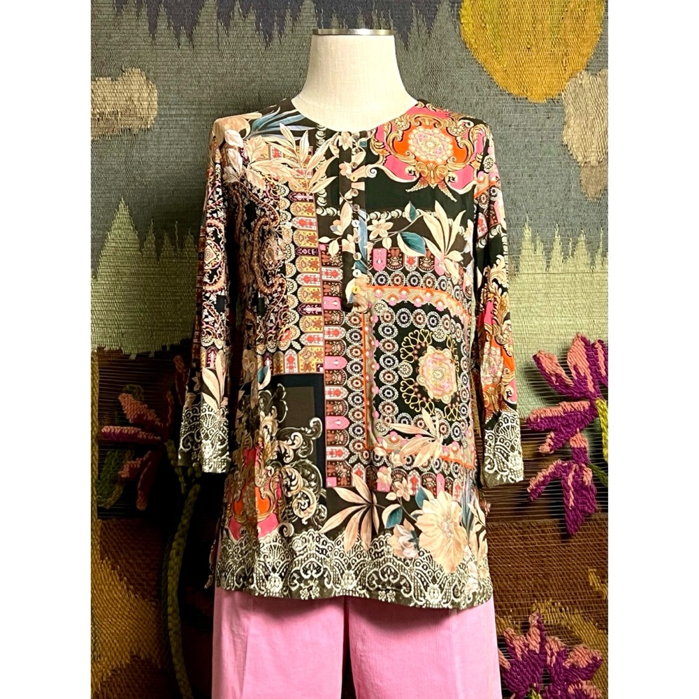 Johnny Was Flora Button Front Tunic S - Picture 4 of 15